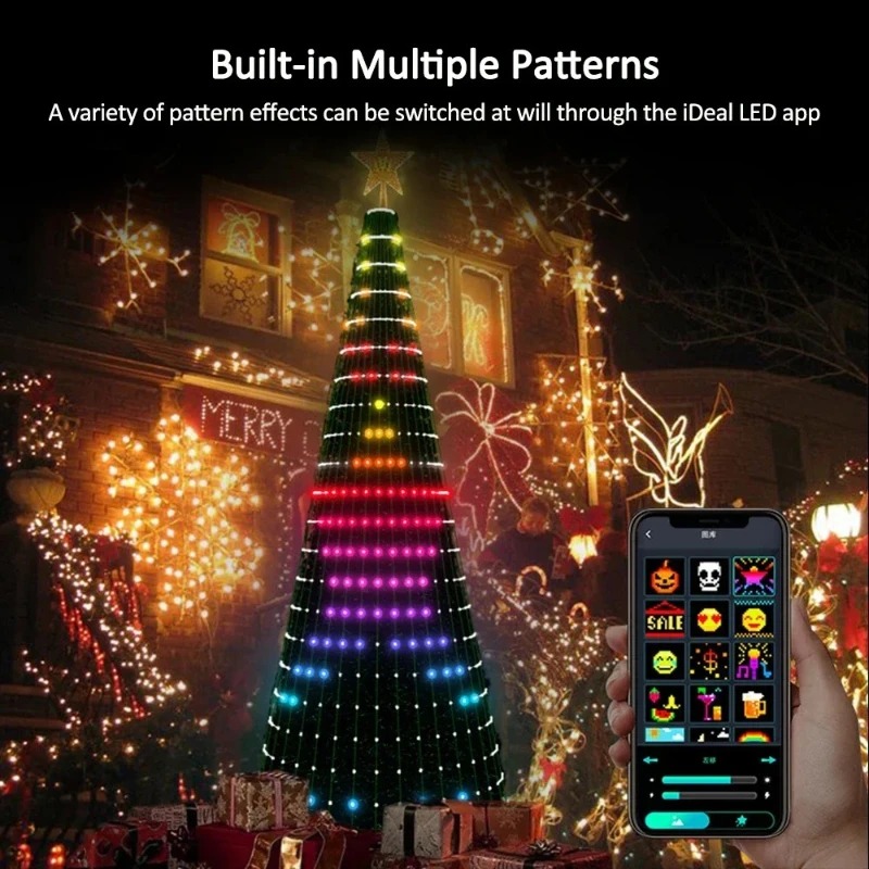 Lighting Christmas Decor - 크리스마스 스타 트리 조명 RGB LED,