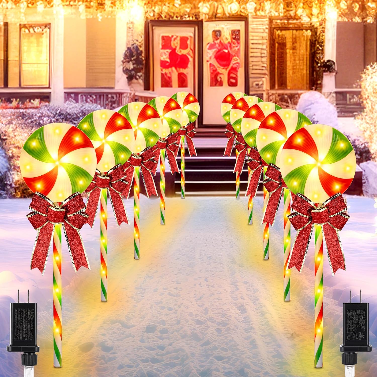 Lighting Christmas Decor - 크리스마스 장식용 조명, 10개 묶음, 27인치