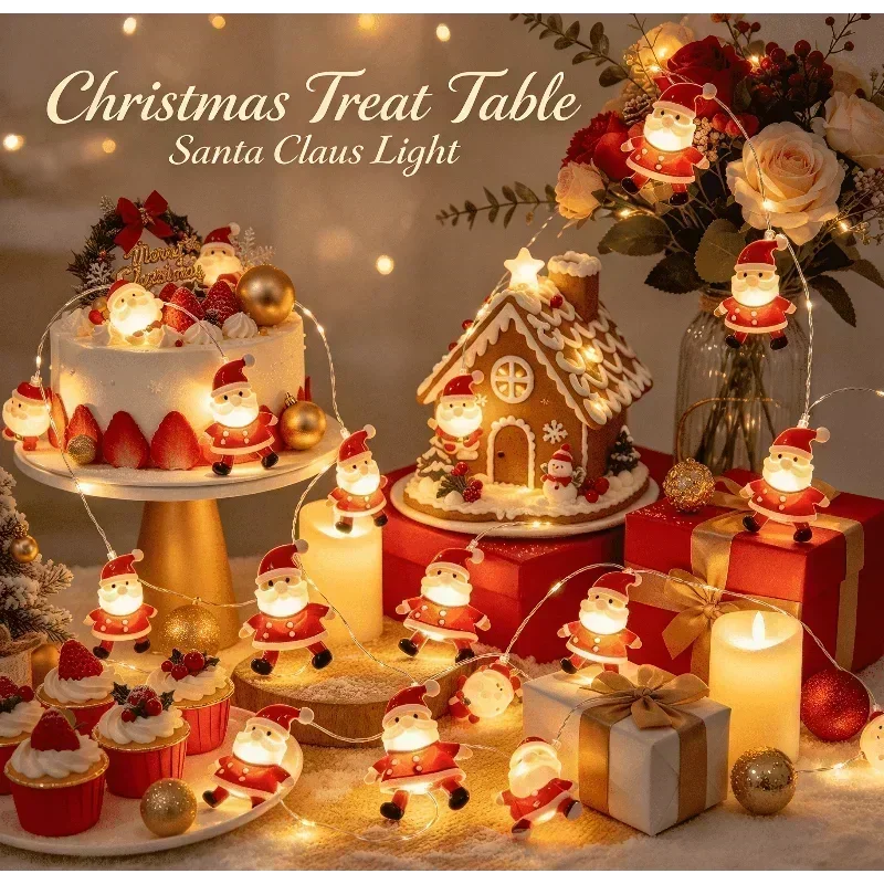 Lighting Christmas Decor - 2미터, 20개의 LED 전구로 구성된 크리스마스