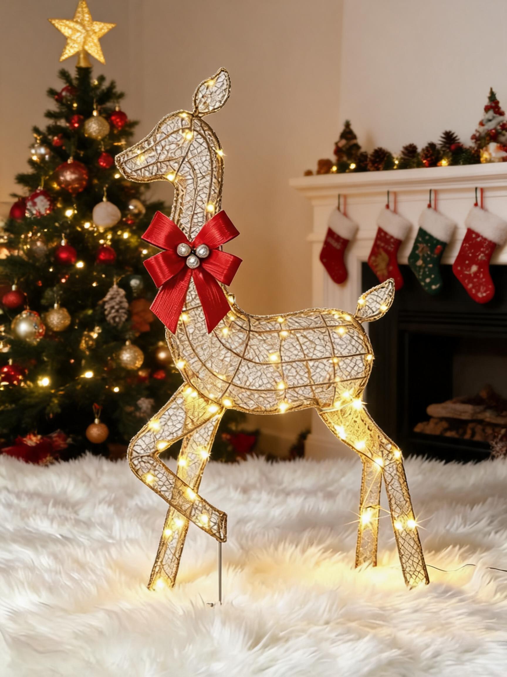Up Lighting Decor - 3개 세트의 조명 장식 크리스마스 사슴