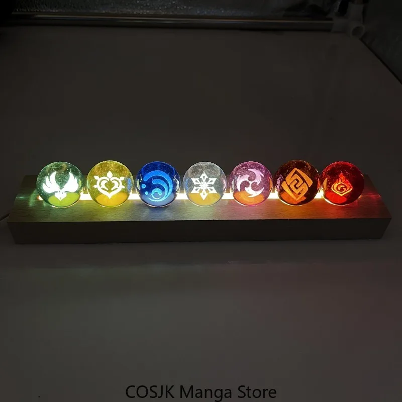 게임 원신 임팩트, 요소를 모티브로 한 유리 구슬, 야 - Lighting Decoration Ideas 리뷰 및 가격