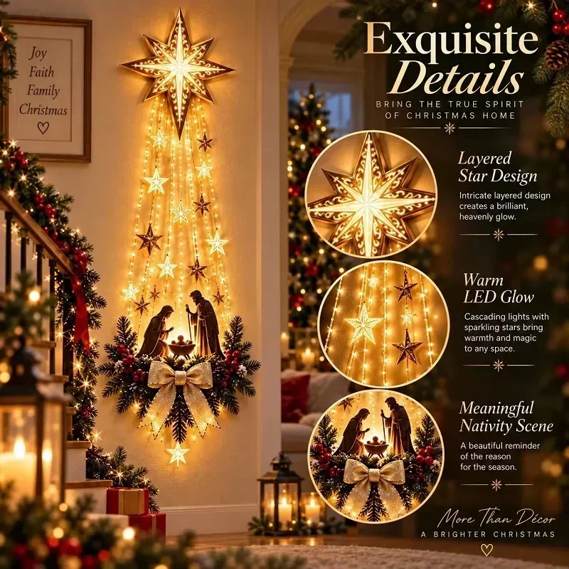 2027크리스마스, 베들레헴 신앙의 별, 조명이 있는  - Lighting Decoration Ideas 리뷰 및 가격