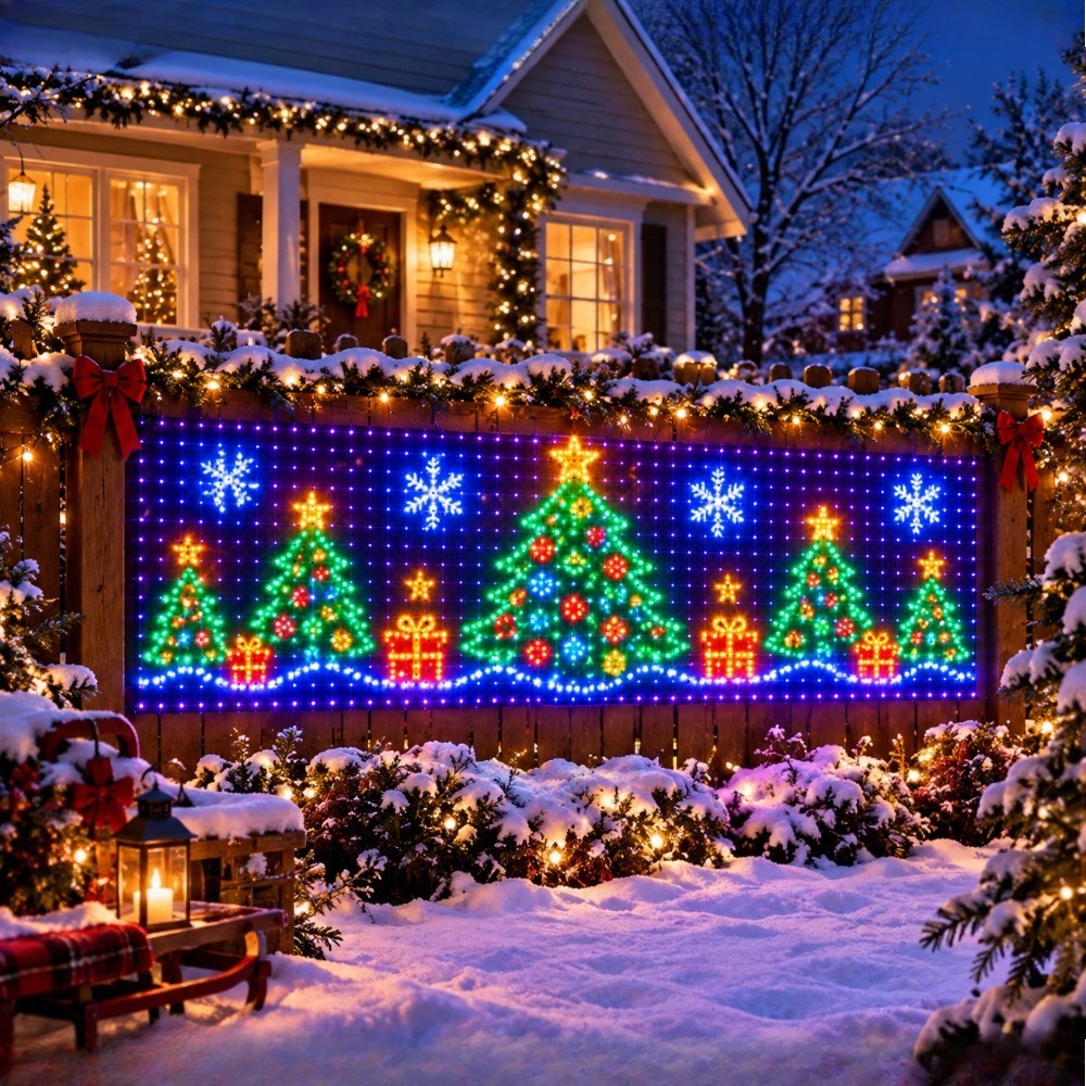 크리스마스 선물용 패턴 네트 조명 세트, 블루투스 앱으 - Lighting Christmas Decor 리뷰 및 가격