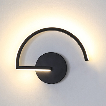 현대적인 북유럽 LED 벽등, 미니멀리스트 블랙 기하학 - Decor Lighting Lamps 리뷰 및 가격