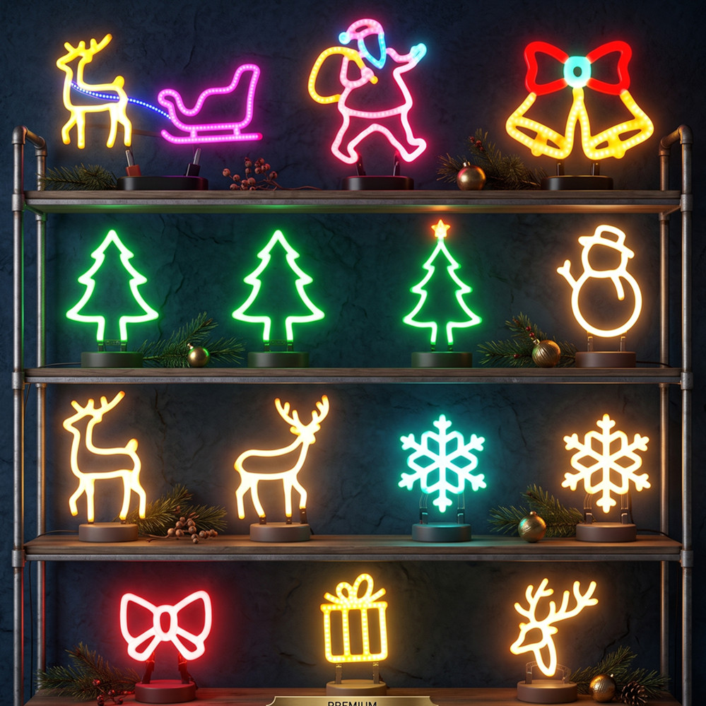 크리스마스 장식 LED 네온사인 조명 사슴 머리 LED - Lighting Christmas Decor 리뷰 및 가격