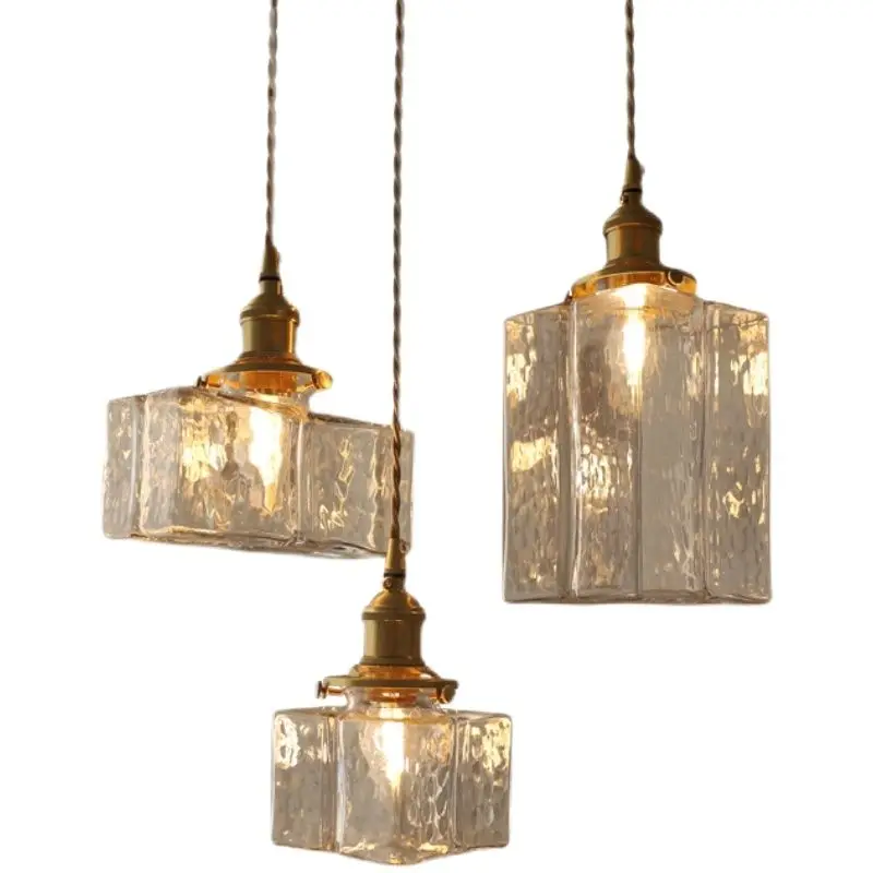 # 빈티지 황동 유리 펜던트 램프, 침실 식탁 샹들리에 - Up Lighting Decor 리뷰 및 가격