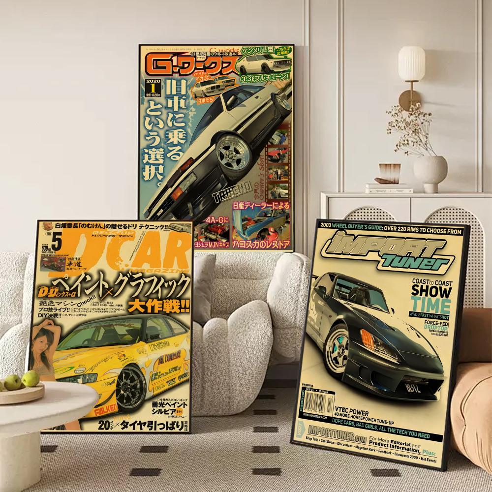 레트로 일본 자동차 J-JDM 포스터 스티커 HD 방수 - Lighting Mcqueen Bedroom Decor 리뷰 및 가격